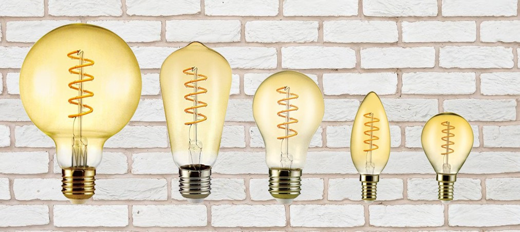 Sopirál filament borostyán burás kollekció