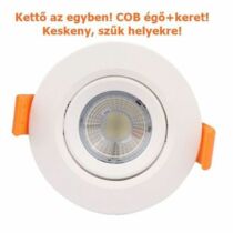 COB LED spot lámpatest kör alakú melegfehér 7W 700 lumen