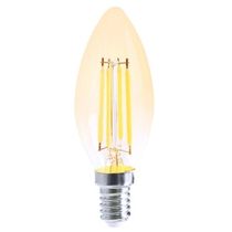 Filament gyertya E14 LED égő extra melegfehér 6W 500 lumen