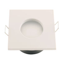 Beépíthető spot lámpatest fürdőszobába, kocka, fehér, fix