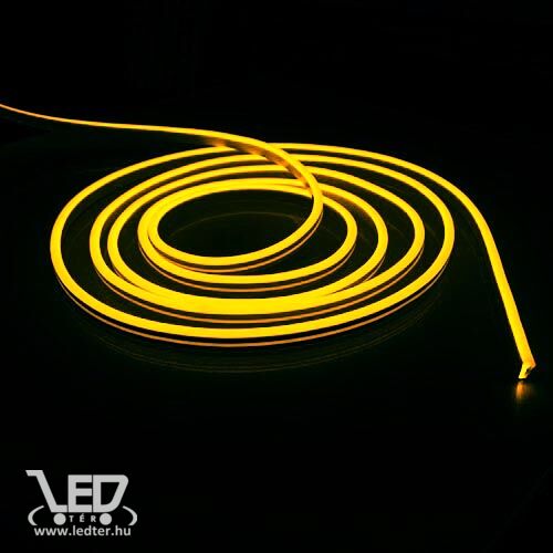 Neon flex LED szalag sárga 120LED/m 10 W/m IP68 vízálló