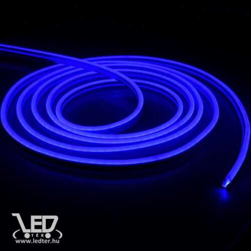 Neon flex LED szalag Kék 120LED/m 10 W/m IP68 vízálló
