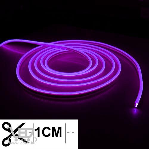 Neon flex LED szalag lila  10 W/m IP68 vízálló