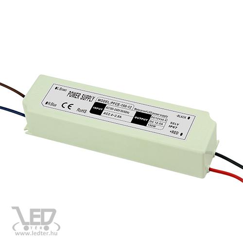 150W 12 12,5A LED tápegység IP65 vízálló fémházas
