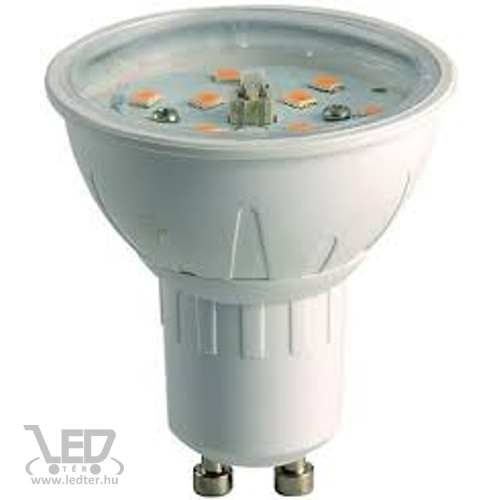 GU10 átlátszó burás LED égő melegfehér 4W 390 lumen