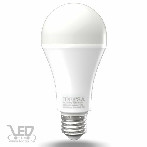 Normál körte E27 LED izzó meleg fény 16W 1420 lumen