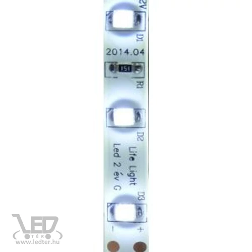 Kültéri hidegfehér 12V LED szalag 60LED/m 2835 chip 4,8W 460 lm/m