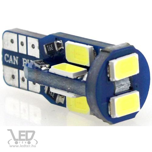 T10 Canbus helyzetjelző/index 10 LED hidegfehér 2,5 W 150 lumen autós LED