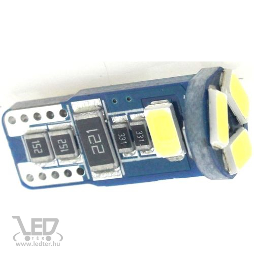 T10 Canbus helyzetjelző/index 5 LED sárga 1,5 W 70 lumen autós LED