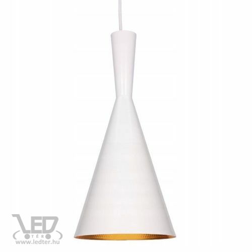 Modern lámpa függeszték tölcsér forma fehér - arany