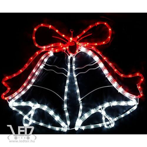 Karácsonyi figura harang 75x55 cm 168 db hideg fehér LED