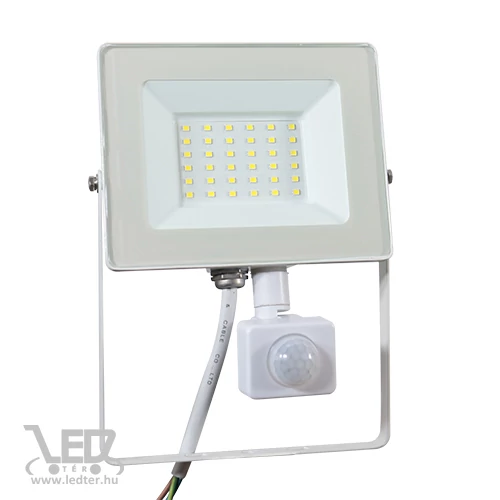 Mozgásérzékelős LED reflektor melegfehér 30W 3200 lumen